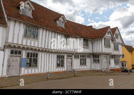 La Guildhall of Corpus Christi (Guildhall Museum) a Lavenham, Suffolk, Regno Unito. Foto Stock