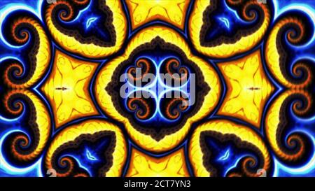 Astratto Caleidoscopio sfondo. Ripetizione grafica. rendering 3d Foto Stock
