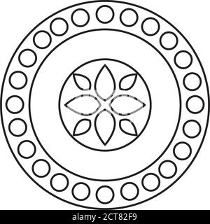 disegno vettoriale a icone stile linea mandala Illustrazione Vettoriale