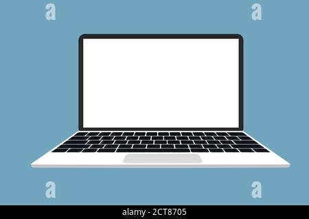 Vettore laptop. Immagine a icona piatta. Illustrazione Vettoriale