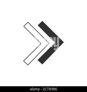 Icona vettore freccia freccia destra. Illustrazione vettoriale dello stock isolata Illustrazione Vettoriale
