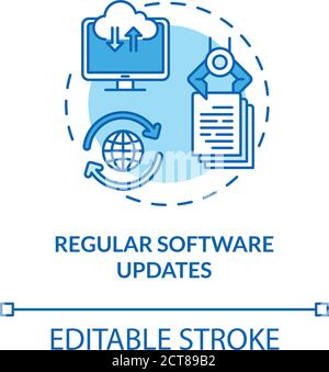 Icona del concetto di aggiornamenti software regolari Illustrazione Vettoriale