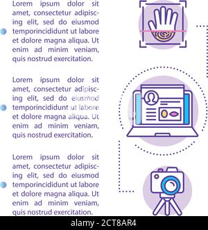 Icona del concetto di scheda di identificazione con testo Illustrazione Vettoriale