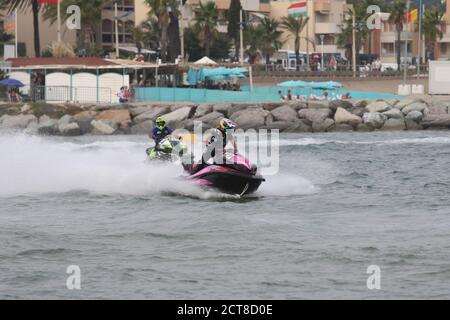 2020 R1 - Championnat de France Vitesse - Cavalaire-sur-Mer, Francia - CAVALEAU JET 2020 - 19 settembre 2020 - incidente - FFM Foto Stock