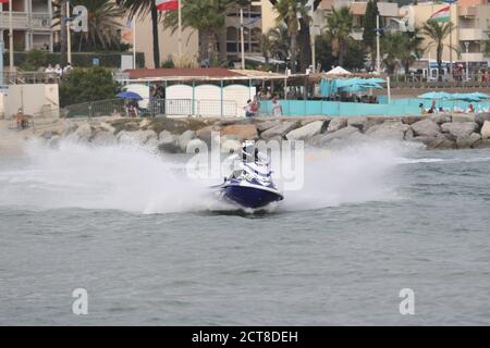 2020 R1 - Championnat de France Vitesse - Cavalaire-sur-Mer, Francia - CAVALEAU JET 2020 - 19 settembre 2020 - incidente - FFM Foto Stock