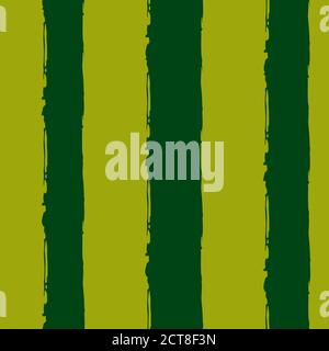 Disegno a mano, sfondo. Motivo trendy senza cuciture. Elegante striscia verticale. Pennellate, macchie. Texture interessanti. Verde e verde chiaro Illustrazione Vettoriale