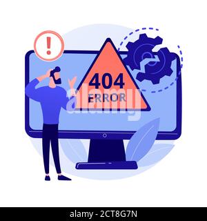 404 errore illustrazione vettoriale concetto astratto. Illustrazione Vettoriale