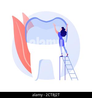 I denti indossano il silicone trainer concetto astratto illustrazione vettoriale. Illustrazione Vettoriale