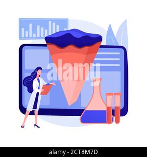 Illustrazione vettoriale del concetto astratto di geochimica. Illustrazione Vettoriale