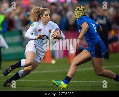 Abby Dow.England Donne contro Italia. Goldington Road, Bedford. PHOTO CREDIT : © MARK PAIN / ALAMY STOCK PHOTO Foto Stock