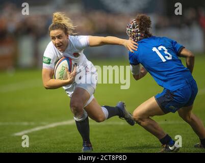 Sarah McKenna. Inghilterra Donne contro Italia. Goldington Road, Bedford. PHOTO CREDIT : © MARK PAIN / ALAMY STOCK PHOTO CREDIT : © M Foto Stock