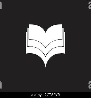 disegno geometrico 3d flat book vettore logo edcuation Illustrazione Vettoriale