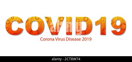 Coronavirus COVID-19 focolaio e coronavirus influenza sfondo. Coronavirus 2019-nCoV. Rischio pandemico di salute medica, immunologia, virologia Illustrazione Vettoriale