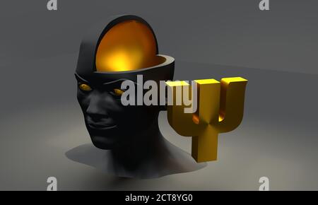 Illustrazione del concetto di psicologia Foto Stock