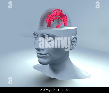 Concetto di misurazione della depressione Foto Stock