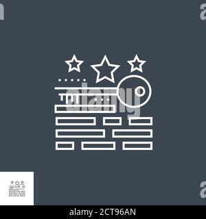 Icona della riga di classificazione delle parole chiave Illustrazione Vettoriale