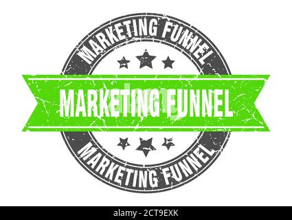 imbuti marketing, timbro rotondo con nastro, etichetta di sign Illustrazione Vettoriale