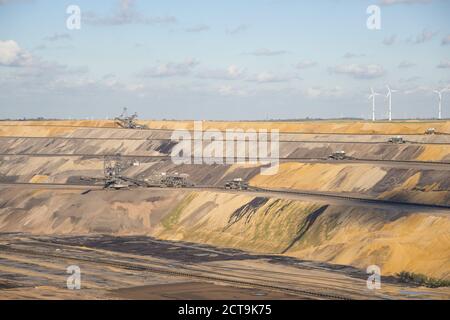 In Germania, in Renania settentrionale-Vestfalia, Rhein-Erft-Kreis, Hambach miniere di superficie, marrone mineraria del carbone Foto Stock