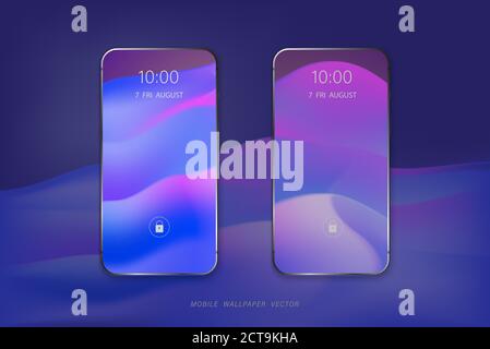 Astratto sfumatura viola blu colore telefono cellulare sfondo disegno vettoriale Illustrazione Vettoriale