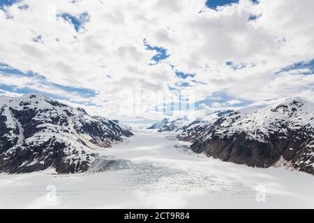 La regione di bordo Alaska-British Columbia, ghiacciaio di salmone Foto Stock