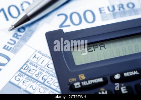 Bonifici SEPA ( SEPA Credit Transfer, dettaglio Foto Stock