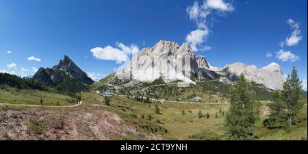 L'Italia, Veneto, Passo Falzarego Lagazuoi e Tofane Foto Stock