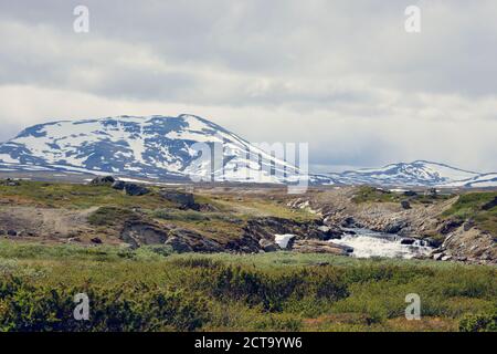 La Svezia Vilhelmina, paesaggio a Stekenjokk plateau Foto Stock