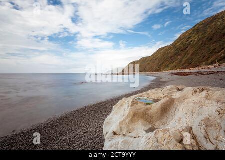 Nuova Zelanda Wellington, Kapiti, Spiaggia di makara che Foto Stock