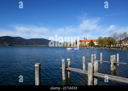 In Germania, in Baviera, Baviera, lago Tegernsee, il palazzo e la chiesa parrocchiale di San Quirino, ex Abbazia di Tegernsee Foto Stock