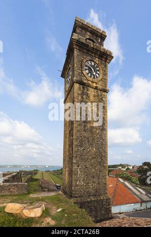 Sri Lanka, della Provincia Meridionale, Galle, Fort Galle, Torre dell'orologio Foto Stock