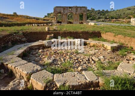 Turchia, sito archeologico di Patara, Lycian antico cancello di ingresso Foto Stock