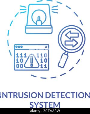 Icona di concetto del sistema di rilevamento intrusioni Illustrazione Vettoriale