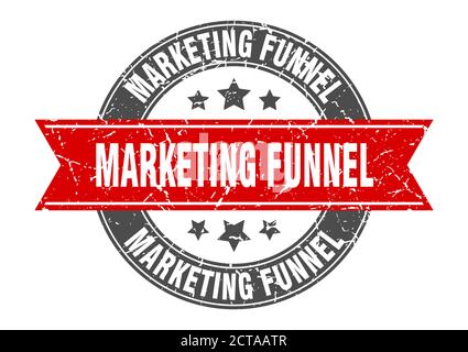 imbuti marketing, timbro rotondo con nastro, etichetta di sign Illustrazione Vettoriale