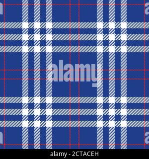 Motivo classico senza cuciture in motivo tartan. Tradizionale ornamento scozzese in plaid a scacchi. Illustrazione vettoriale a strisce con intersezione geometrica colorata. Illustrazione Vettoriale