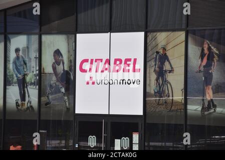 Lussemburgo. 20 Settembre 2020. Logo e scritte della catena di moda Citabel Urban Move. Credit: Horst Galuschka/dpa/Alamy Live News Foto Stock