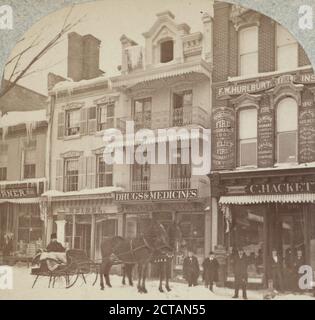 Street view., Scofield, C. H., 1866, New York (Stato), Utica (N. Y Foto Stock