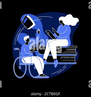 Illustrazione vettoriale del concetto astratto di istruzione inclusiva. Illustrazione Vettoriale