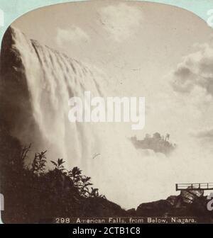 Cascate americane da sotto, Niagara., Bierstadt Brothers, Bierstadt, Charles (1819-1903), New York (stato), Niagara Falls (N.Y. e Ont.), Niagara Falls Foto Stock