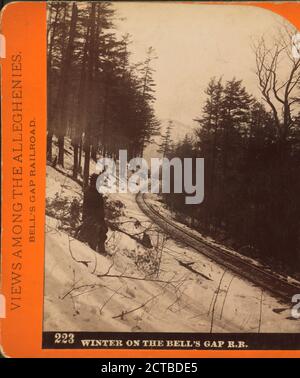Inverno sulla Bell Gap R. R., Bonine, R. A., Pennsylvania Railroad, Pennsylvania, Allegheny Mountains Foto Stock