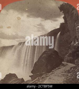 Horse Shoe caduta e resti di Table Rock., Curtis, George E. (d.. 1910), New York (state), Niagara Falls (N.Y. e ont Foto Stock