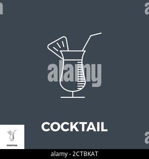 Icona della linea cocktail Illustrazione Vettoriale