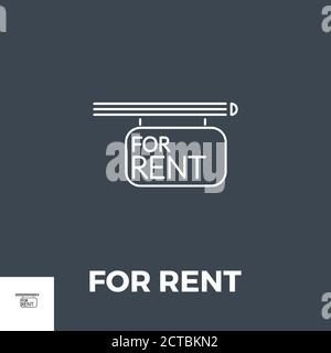 Per l'icona della linea di noleggio Illustrazione Vettoriale