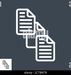 Icona vettore di linea sottile di Exchange file Illustrazione Vettoriale