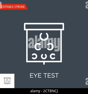 Icona vettore test oculare Illustrazione Vettoriale