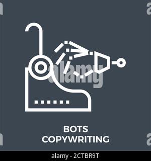 Icona copywriting bot Illustrazione Vettoriale