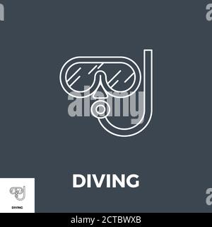 Icona diving Vector. Illustrazione Vettoriale