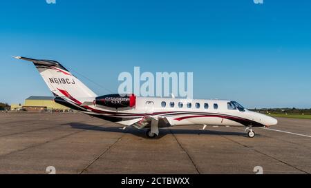 Cessna Citation CJ3 Business Jet - in grado di trasportare fino a 9 passeggeri con una portata di oltre 2000 miglia nautiche. Foto Stock