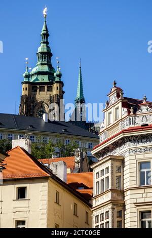 Praga Mala Strana appartamento sotto il castello di Praga luogo di lusso Foto Stock