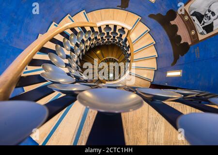 Scala a spirale Magic Circle a Londra, Regno Unito Foto Stock