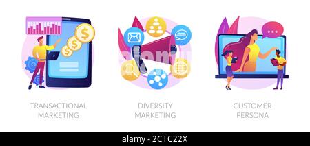 Strategie di marketing astratto concetto di illustrazioni vettoriali. Illustrazione Vettoriale